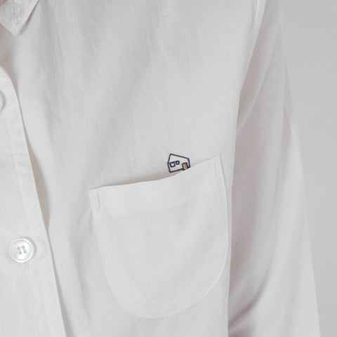 HUIS 001Wオーガニックコットンシャツ（白）【ユニセックス】